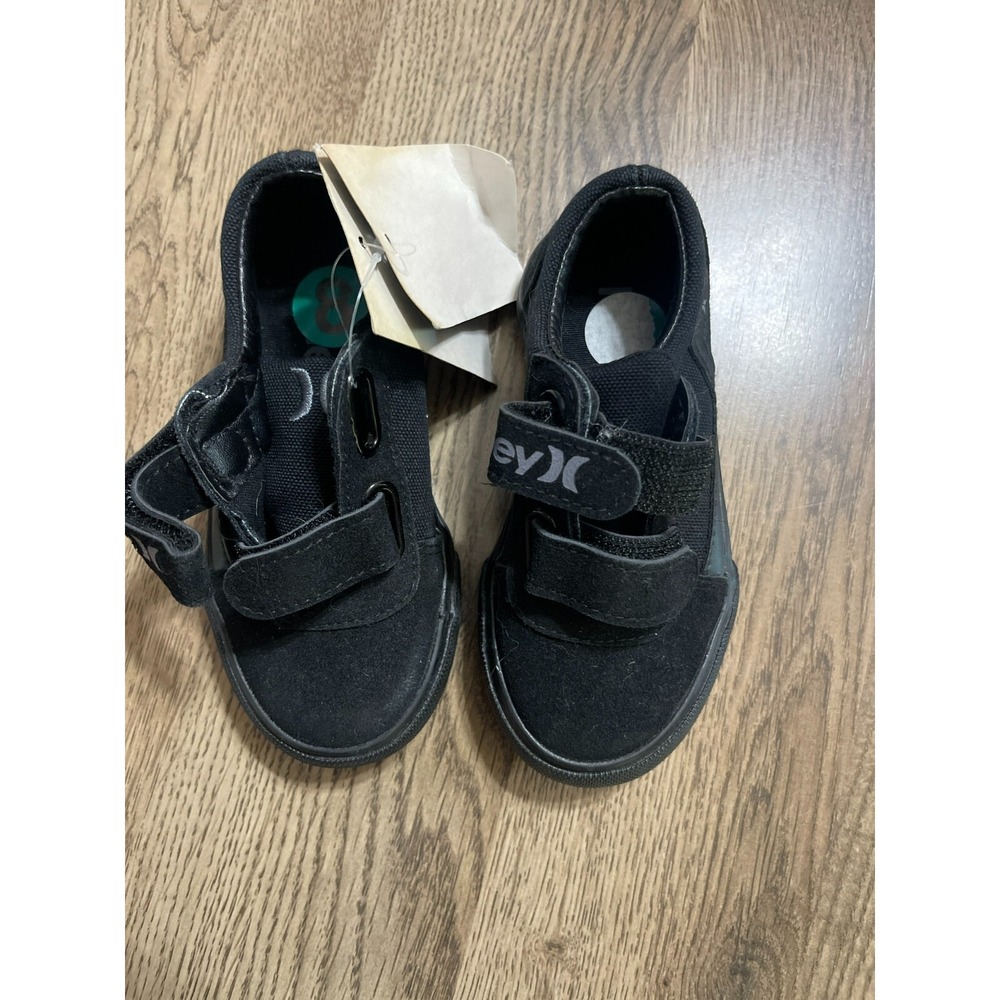 Hurley Shoes, Toddler Size 8, Hook & Loop Black, Slider-T, NWT
